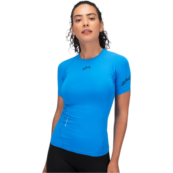 2026 Zhik Womens Eco Spandex LT Short Sleeve Baselayer Top DTP-0167-W-CYA - Cyan